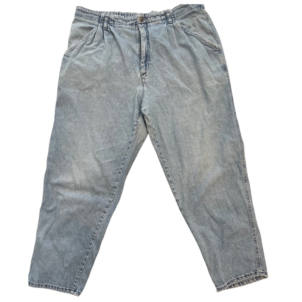 Dockers‎ Levis Denim Jeans Elastic Waist High Rise Relaxed Fit Light Wash